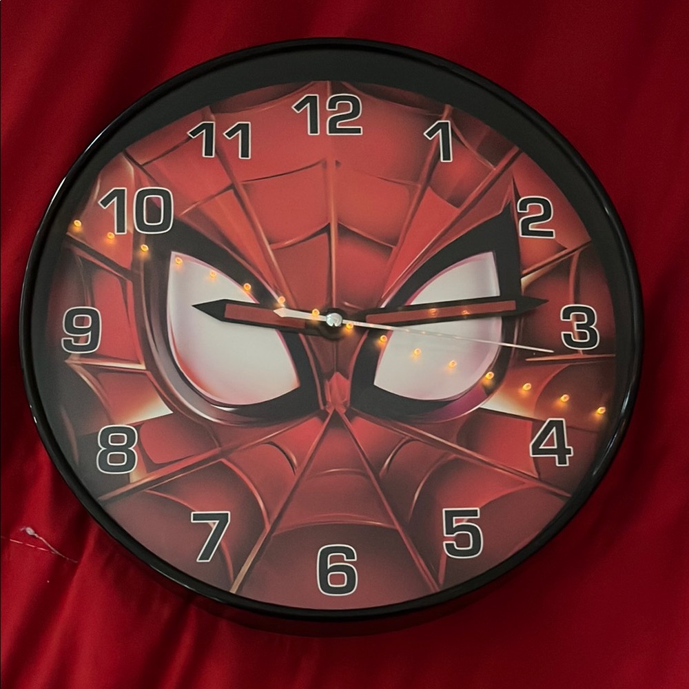 Marvel Red Spider-Man Wall Clock
